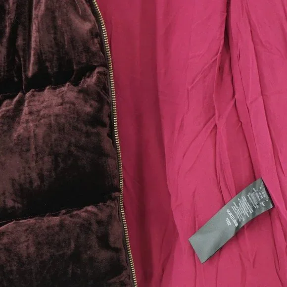 Anthropologie Velour Sequined Puffer Jacket Coat - Picture 14 of 16